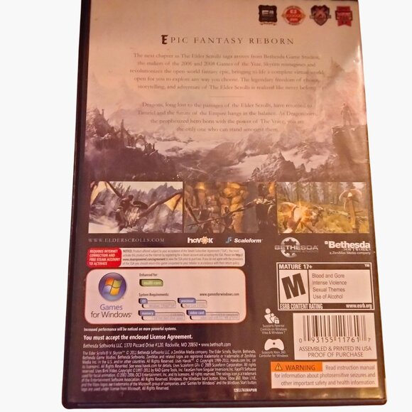 The Elder Scrolls V Skyrim PC Game Disc Windows Bethesda - Picture 4 of 8
